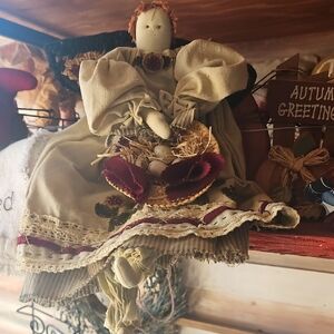 Handcrafted Angel Doll with Basket